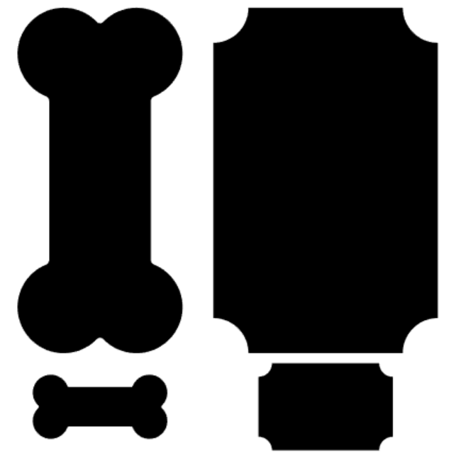 Dog Bone and Dog Tag SVG's for Dog Paw Wreath